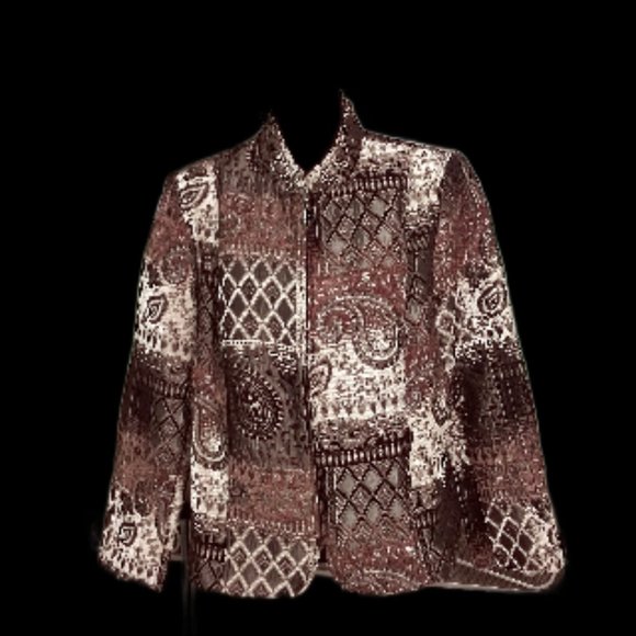 Vintage Jacket, Dressbarn Woman, Dressy Jacket, Size 14/16 Jacket, Plus Size - Picture 6 of 16